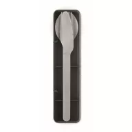   Set tacamuri reutilizabile, Everestus, 2601E14503, 19.5x5.2x2 cm, Otel, Negru