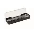 Set tacamuri reutilizabile, Everestus, 2601E14503, 19.5x5.2x2 cm, Otel, Negru