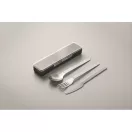 Set tacamuri reutilizabile, Everestus, 2601E14503, 19.5x5.2x2 cm, Otel, Negru
