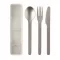 Set tacamuri reutilizabile, Everestus, 2601E14500, 19.5x5.2x2 cm, Otel, Alb