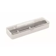   Set tacamuri reutilizabile, Everestus, 2601E14500, 19.5x5.2x2 cm, Otel, Alb