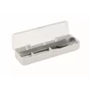 Set tacamuri reutilizabile, Everestus, 2601E14500, 19.5x5.2x2 cm, Otel, Alb