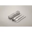Set tacamuri reutilizabile, Everestus, 2601E14500, 19.5x5.2x2 cm, Otel, Alb