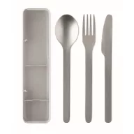   Set tacamuri reutilizabile, Everestus, 2601E14502, 19.5x5.2x2 cm, Otel, Gri