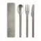 Set tacamuri reutilizabile, Everestus, 2601E14502, 19.5x5.2x2 cm, Otel, Gri