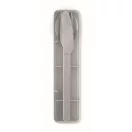 Set tacamuri reutilizabile, Everestus, 2601E14502, 19.5x5.2x2 cm, Otel, Gri