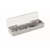   Set tacamuri reutilizabile, Everestus, 2601E14502, 19.5x5.2x2 cm, Otel, Gri