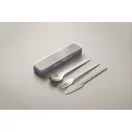 Set tacamuri reutilizabile, Everestus, 2601E14504, 19.5x5.2x2 cm, Otel, Verde petrol