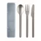 Set tacamuri reutilizabile, Everestus, 2601E14501, 19.5x5.2x2 cm, Otel, Albastru copil