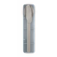   Set tacamuri reutilizabile, Everestus, 2601E14501, 19.5x5.2x2 cm, Otel, Albastru copil