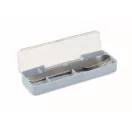 Set tacamuri reutilizabile, Everestus, 2601E14501, 19.5x5.2x2 cm, Otel, Albastru copil