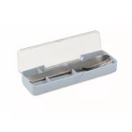   Set tacamuri reutilizabile, Everestus, 2601E14501, 19.5x5.2x2 cm, Otel, Albastru copil