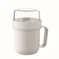   Recipient pentru diverse gustari, 450 ml, 2509E15911, Everestus, 12.5x9.7x9.7 cm, Polipropilena, Alb