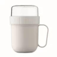   Recipient pentru diverse gustari, 450 ml, 2509E15911, Everestus, 12.5x9.7x9.7 cm, Polipropilena, Alb