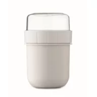   Recipient pentru diverse gustari, 450 ml, 2509E15911, Everestus, 12.5x9.7x9.7 cm, Polipropilena, Alb