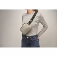   Borseta cross body, 2509E15249, Everestus, 22x5x15 cm, Poliuretan, Alb inchis