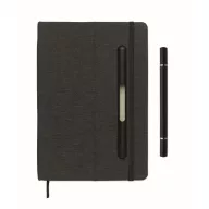   Agenda cu pix inclus, A5, 2509E15632, Everestus, 21x1.5x14.5 cm, Poliester, Negru