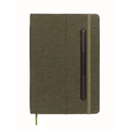   Agenda cu pix inclus, A5, 2509E15633, Everestus, 21x1.5x14.5 cm, Poliester, Verde inchis