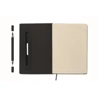   Agenda cu pix inclus, A5, 2509E15631, Everestus, 21x1.5x14.5 cm, Poliester, Albastru marin francez