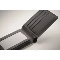   Portofel cu functie de localizare, 2509E16014, Everestus, 9x11.7x1.5 cm, Poliuretan, Negru