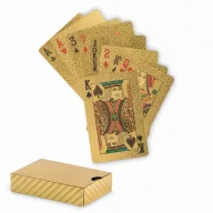   Carti de joc impermeabile, 2509E15342, Everestus, 9x6x2 cm, PET, Auriu