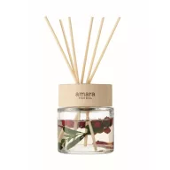   Difuzor cu 6 bastonase, parfum vanilie 100 ml, 2509E15412, Everestus, 7.1x7.1x23 cm, Sticla, Transparent