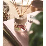   Difuzor cu 6 bastonase, parfum vanilie 100 ml, 2509E15412, Everestus, 7.1x7.1x23 cm, Sticla, Transparent