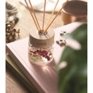 Difuzor cu 6 bastonase, parfum vanilie 100 ml, 2509E15412, Everestus, 7.1x7.1x23 cm, Sticla, Transparent