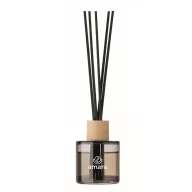   Difuzor cu 6 bastonase, parfum vanilie 50 ml, 2509E15410, Everestus, 4.9x4.9x5.8 cm, Sticla, Negru