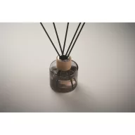   Difuzor cu 6 bastonase, parfum vanilie 100 ml, 2509E15411, Everestus, 7x7x9.7 cm, Sticla, Negru