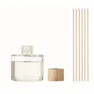   Difuzor cu 6 bastonase, parfum vanilie 100 ml, 2509E15414, Everestus, 7x7x9.7 cm, Sticla, Transparent