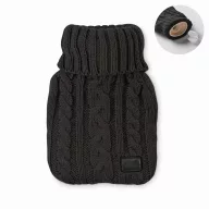   Sticla apa calda in husa tricotata, 450 ml, 2509E16700, Everestus, 12x27 cm, Acril, Negru
