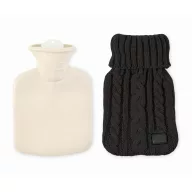   Sticla apa calda in husa tricotata, 450 ml, 2509E16700, Everestus, 12x27 cm, Acril, Negru