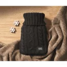 Sticla apa calda in husa tricotata, 450 ml, 2509E16700, Everestus, 12x27 cm, Acril, Negru