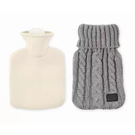   Sticla apa calda in husa tricotata, 450 ml, 2509E16699, Everestus, 12x27 cm, Acril, Gri