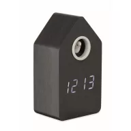   Ceas cu alarma cu cuc, Ceas cu alarma, 2509E15346, Everestus, 9.0x6.7x15.8 cm, MDF, Negru