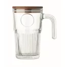 Cana 450 ml, 2509E15340, Everestus, 12.6x14.5 cm, Sticla, Transparent