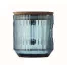 Cana 300 ml, 2509E15341, Everestus, 12x9.5 cm, Sticla, Albastru transparent