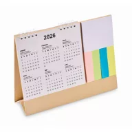   Calendar de birou cu memopad, 2509E15311, Everestus, 24x18x1 cm, Hartie, Bej
