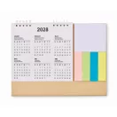 Calendar de birou cu memopad, 2509E15311, Everestus, 24x18x1 cm, Hartie, Bej