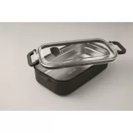   Caserola pentru alimente, 650 ml, Everestus, 2601E14216, 21.6x12x6.5 cm, Polipropilena, Negru