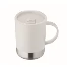 Cana de voiaj, 300 ml, Everestus, 2601E13908, 11.2x10 cm, Polipropilena, Alb