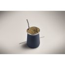 Pahar yerba mate cu perete dublu, 240 ml, Everestus, 2601E14124, Ø8x10.7 cm, Otel, Albastru French Navy