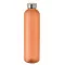 Sticla de apa 1000 ml, Everestus, 2601E14598, Ø7.5x27.8 cm, Polietilena, Portocaliu transparent