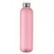 Sticla de apa 1000 ml, Everestus, 2601E14600, Ø7.5x27.8 cm, Polietilena, Roz transparent