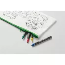 Set penar si 4 creioane colorate, Everestus, 2601E14170, 23x13 cm, Material netesut, Verde lime