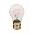 Bec decorativ LED, Everestus, 2610E18206, 7x12 cm, ABS, Fuchsia neon