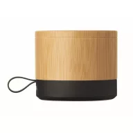  Boxa portabila, 500 mAh, 3 W, Everestus, 2601E13835, 5.9x5.9x4.9 cm, Bambus, Natur