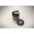 Boxa portabila, 500 mAh, 3 W, Everestus, 2601E13835, 5.9x5.9x4.9 cm, Bambus, Natur