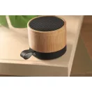 Boxa portabila, 500 mAh, 3 W, Everestus, 2601E13835, 5.9x5.9x4.9 cm, Bambus, Natur